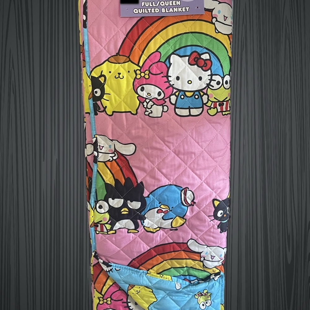 Hello Kitty Rainbow Quilted Blanket